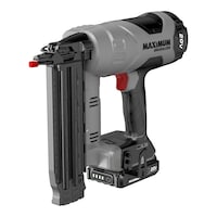 MAXIMUM 20V Brushless 18-Gauge Brad Nailer with Work light Front_Three_Fourths_Angled_Left