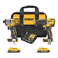 DEWALT DCK228D2 20V MAX Brushless Compact Cordless 1/2-in Hammer Drill & 1/4-in Impact Driver Kit Composite_or_Mixed