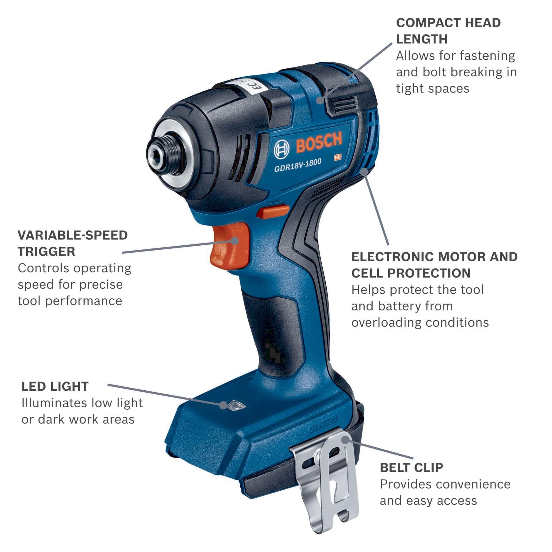 Bosch 18V Compact 2-Tool Brushless Impact Driver and Drill Combo