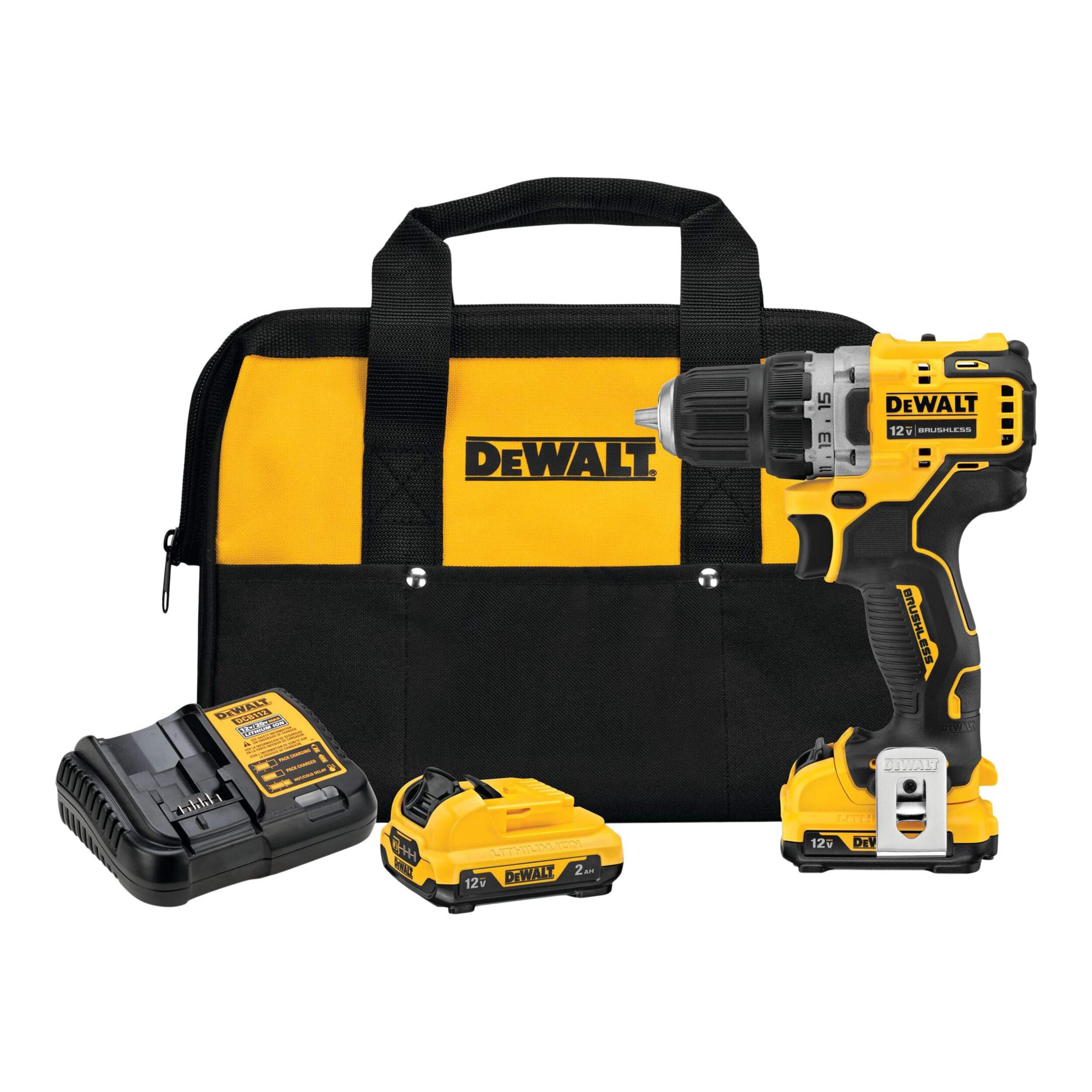 DEWALT DCD701F2 12V MAX XTREME Brushless Cordless Drill/Driver Kit Composite_or_Mixed