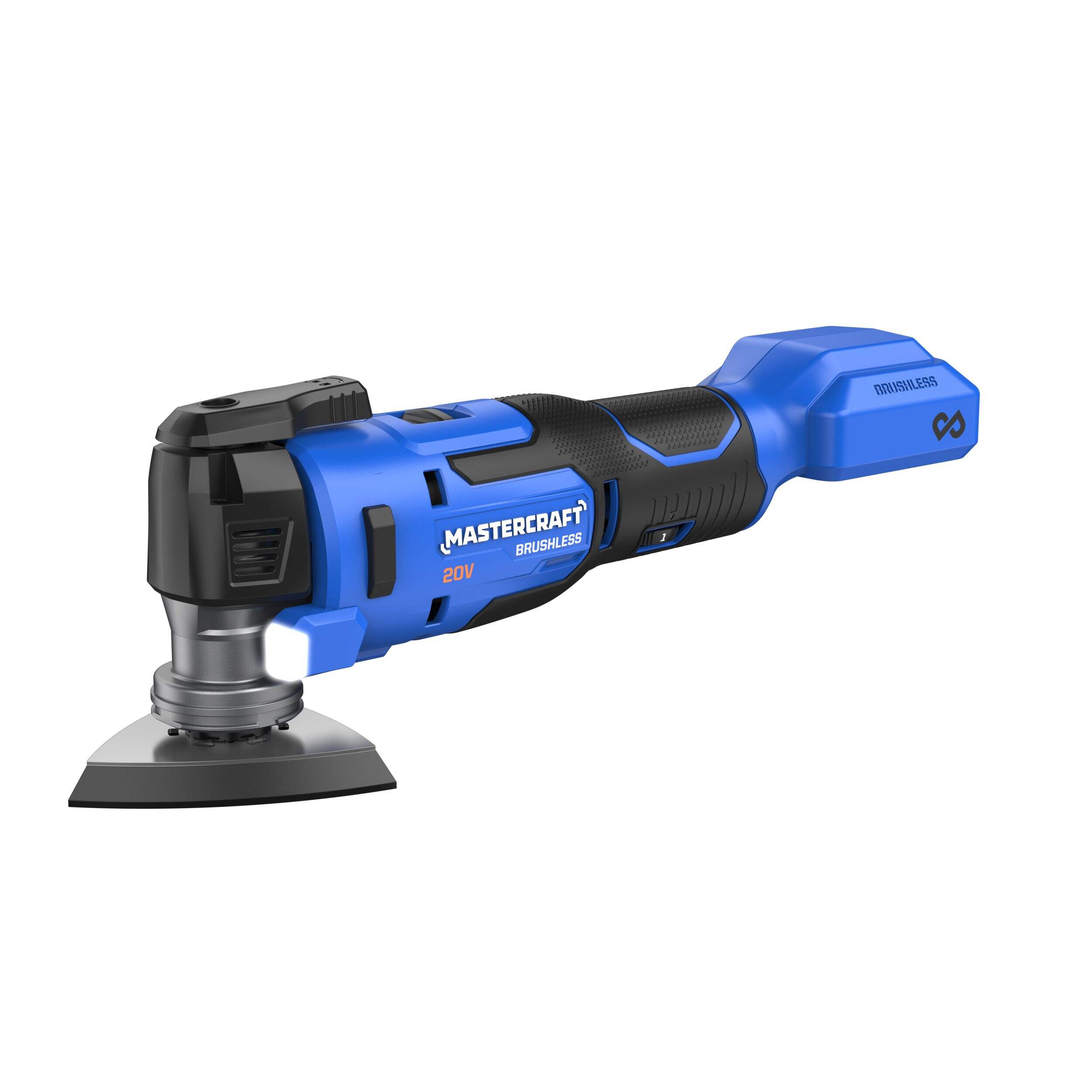 Mastercraft 20V Brushless Oscillating Multi-Tool, PWR POD Compatible Front_Angled_Left