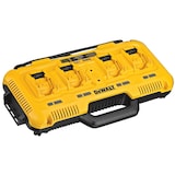 DEWALT DCB104 12V MAX*/20V MAX Lithium-Ion 4-Port 8 Amp Fan Cooled Multiport Fast Charger Front_Three_Fourths_Angled_Right