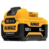 Batterie au lithium-ion de 5 Ah 12 V MAX DEWALT DCB126 avec indicateur de carburant à DEL Front_Three_Fourths_Angled_Left