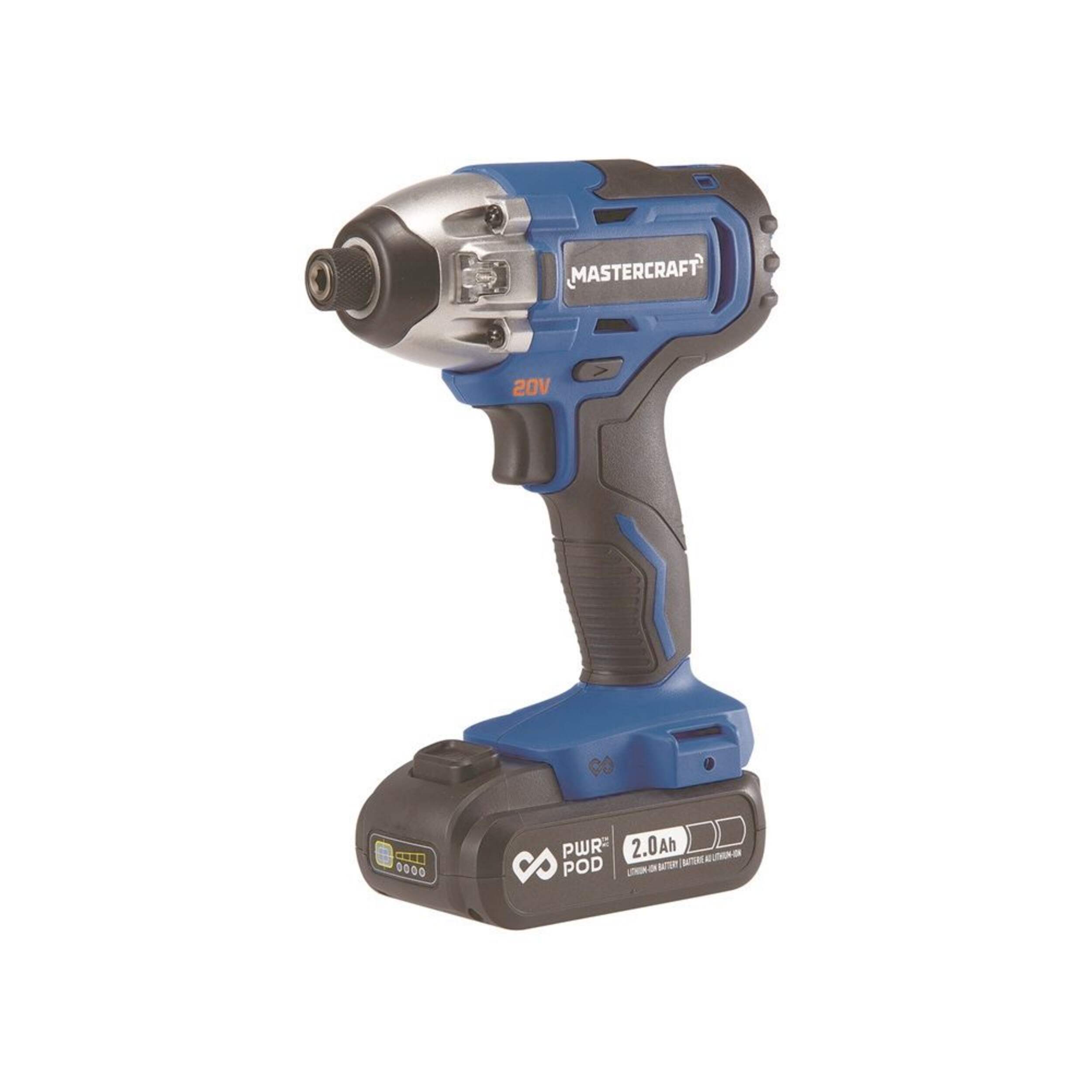 Trousse de tournevis à percussion Mastercraft de 20 V Front_Three_Fourths_Angled_Left