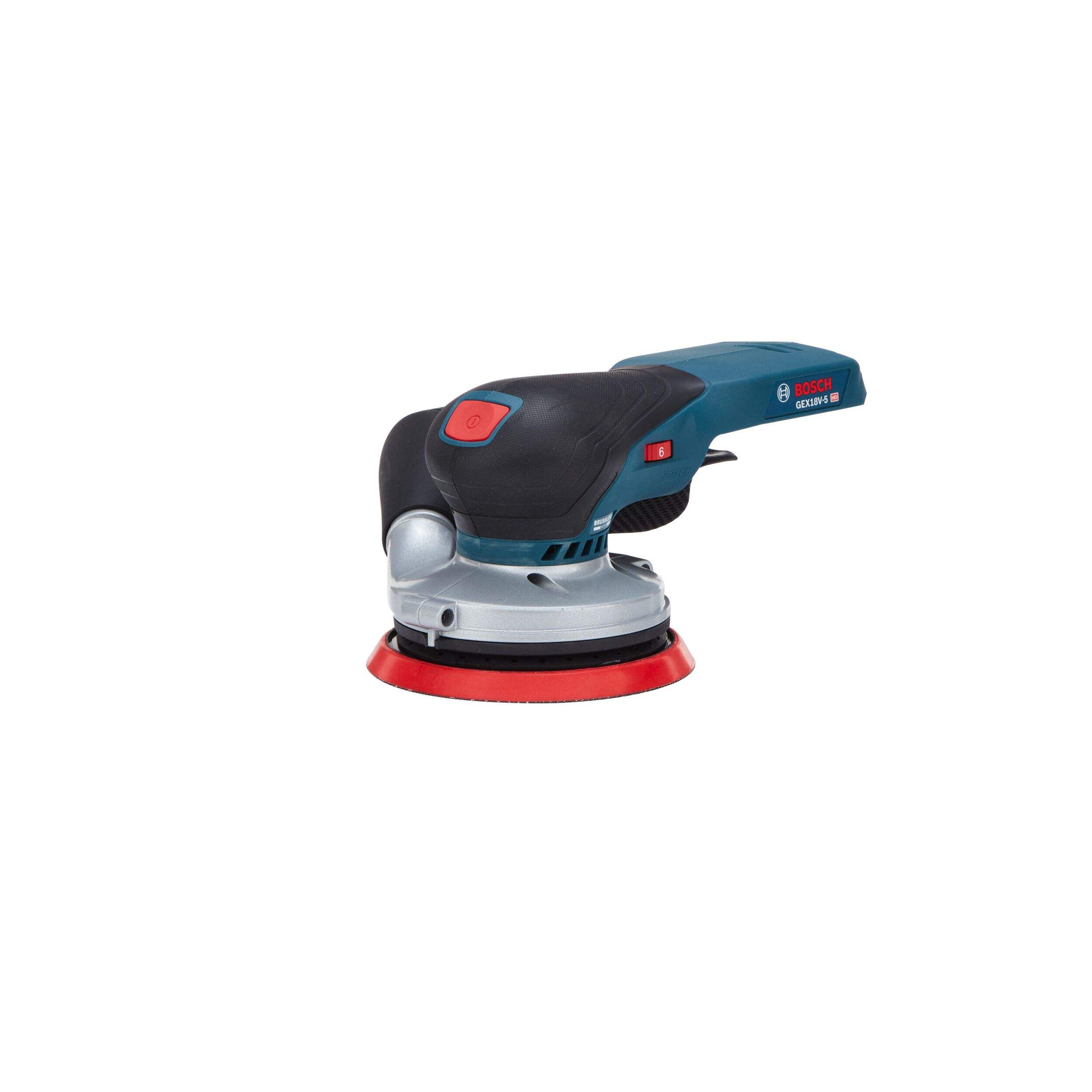 Bosch 18V Brushless Random Orbit Sander, Bare Tool, 5-in Pad Front_Three_Fourths_Angled_Left