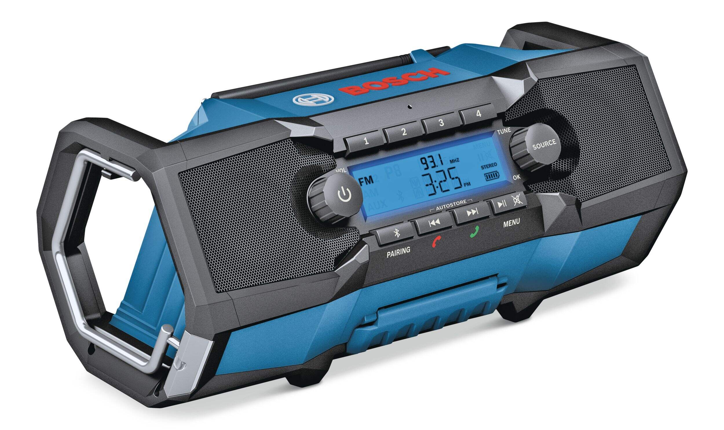 Bosch 18V Portable Bluetooth Radio Front_Three_Fourths_Angled_Right