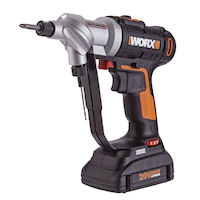 WORX WX176L 20V Max Power Share 2-in-1 Cordless Switchdriver/Drill with Batteries & Charger, 1/4-in Front_Angled_Left