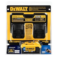 DEWALT DCB102 12V-20V MAX Lithium-Ion Dual-Port Fast Battery Charger with USB Port & LED Gauge Front_Flat