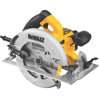 DEWALT DWE575SB 15A Lightweight Circular Saw with Carbide Blade & E-Brake, 7-1/4-in Front_Angled_Left