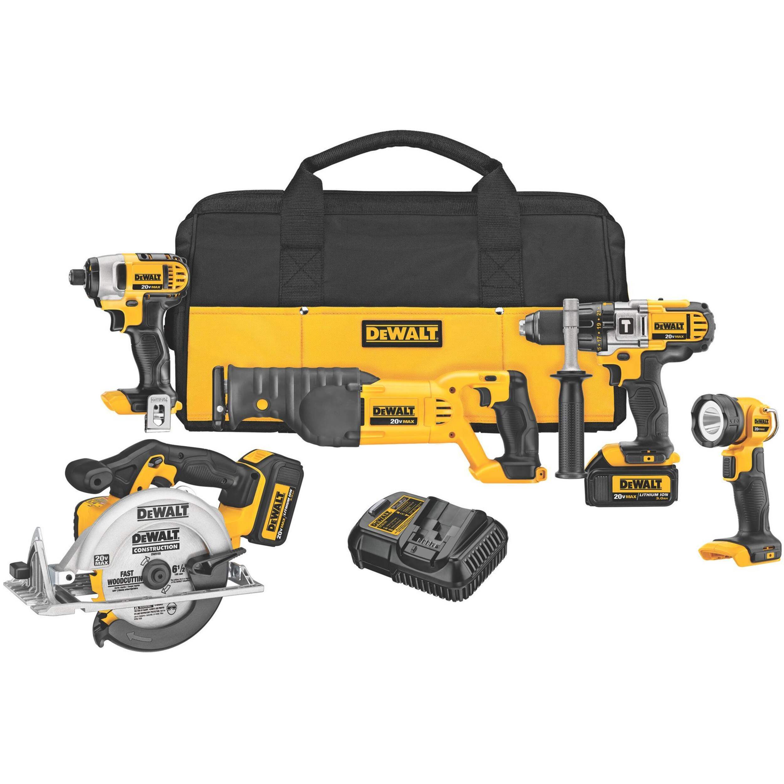 Trousse de 5 outils sans fil DEWALT, Li-ion 20 V Max Composite_or_Mixed