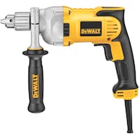 DEWALT DWD220 10.5A Corded Variable Speed Drill with E-Clutch & Auxiliary Handle, 1/2-in Side_Left