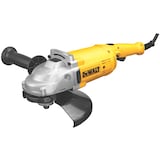 DEWALT DWE4519 15A 4.0 HP Corded Low-Profile Angle Grinder with Auxiliary Handle & Guard, 9-in Front_Angled_Left