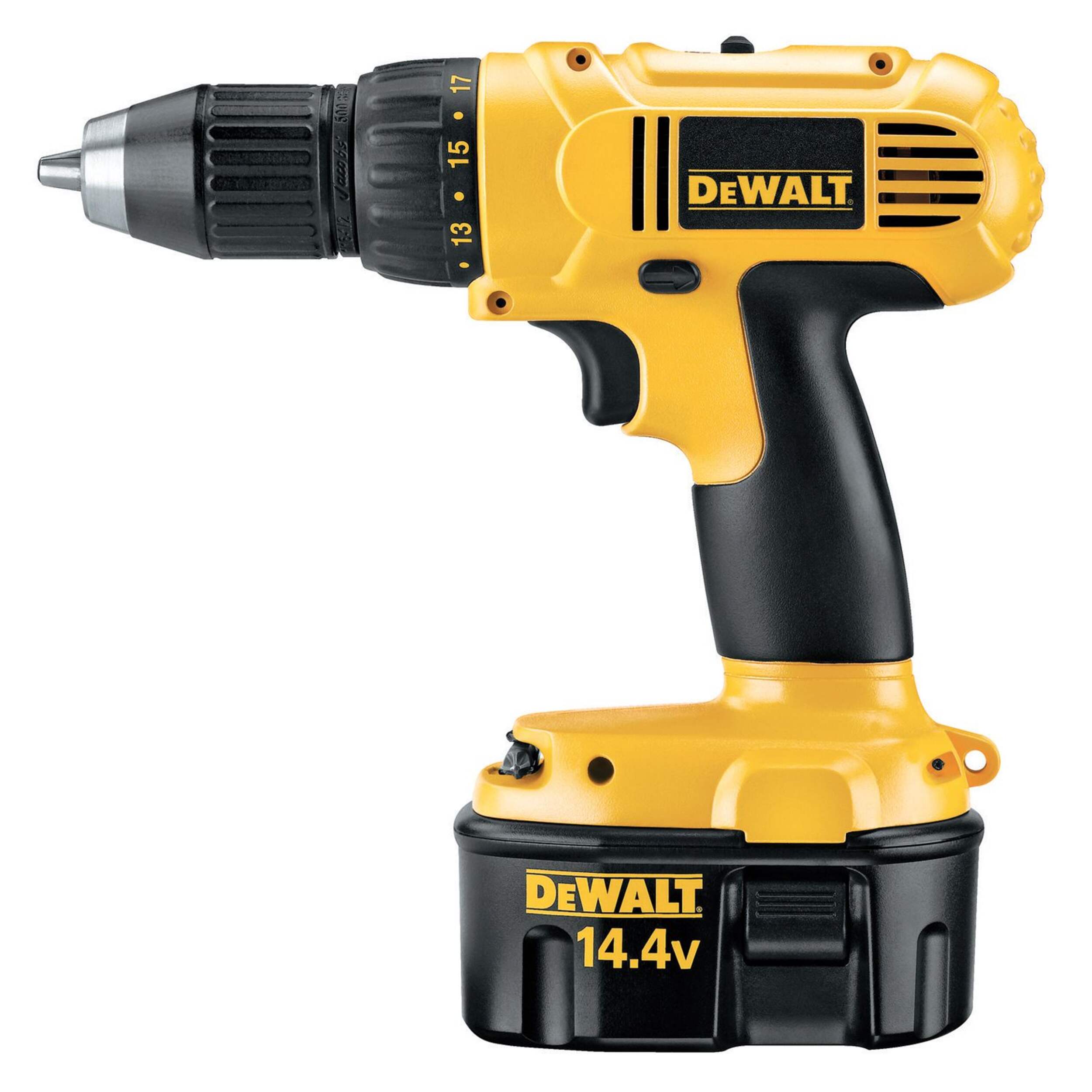 DEWALT 144V NiCad Cordless Drill/Driver, 1/2-in Side_Left