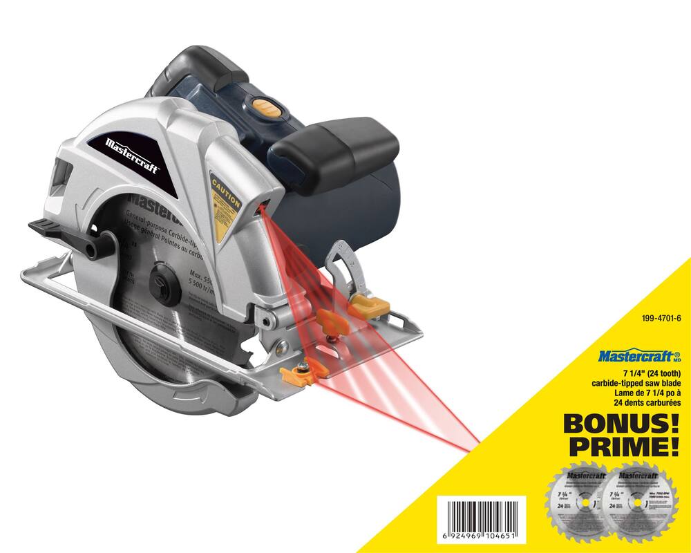 Mastercraft 14A Circular Saw with Laser, 71/4in Canadian Tire