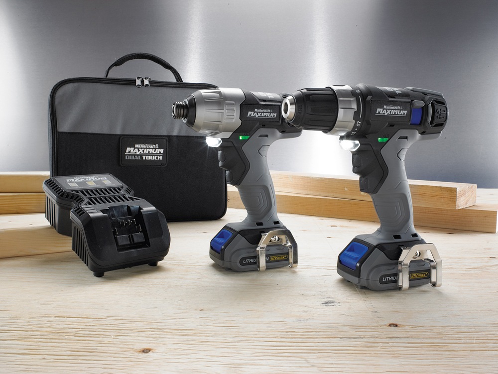 Mastercraft 12V Dual Touch Drill Combo Kit Canadian Tire