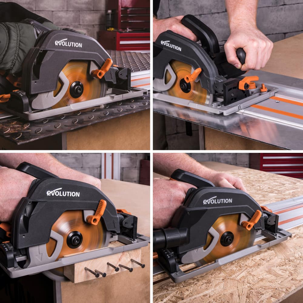 Evolution Power Tools R185CCSX 15A Multi-Material Circular Track Saw Kit  with Carbide Blade, 7-1/4-in Canadian Tire