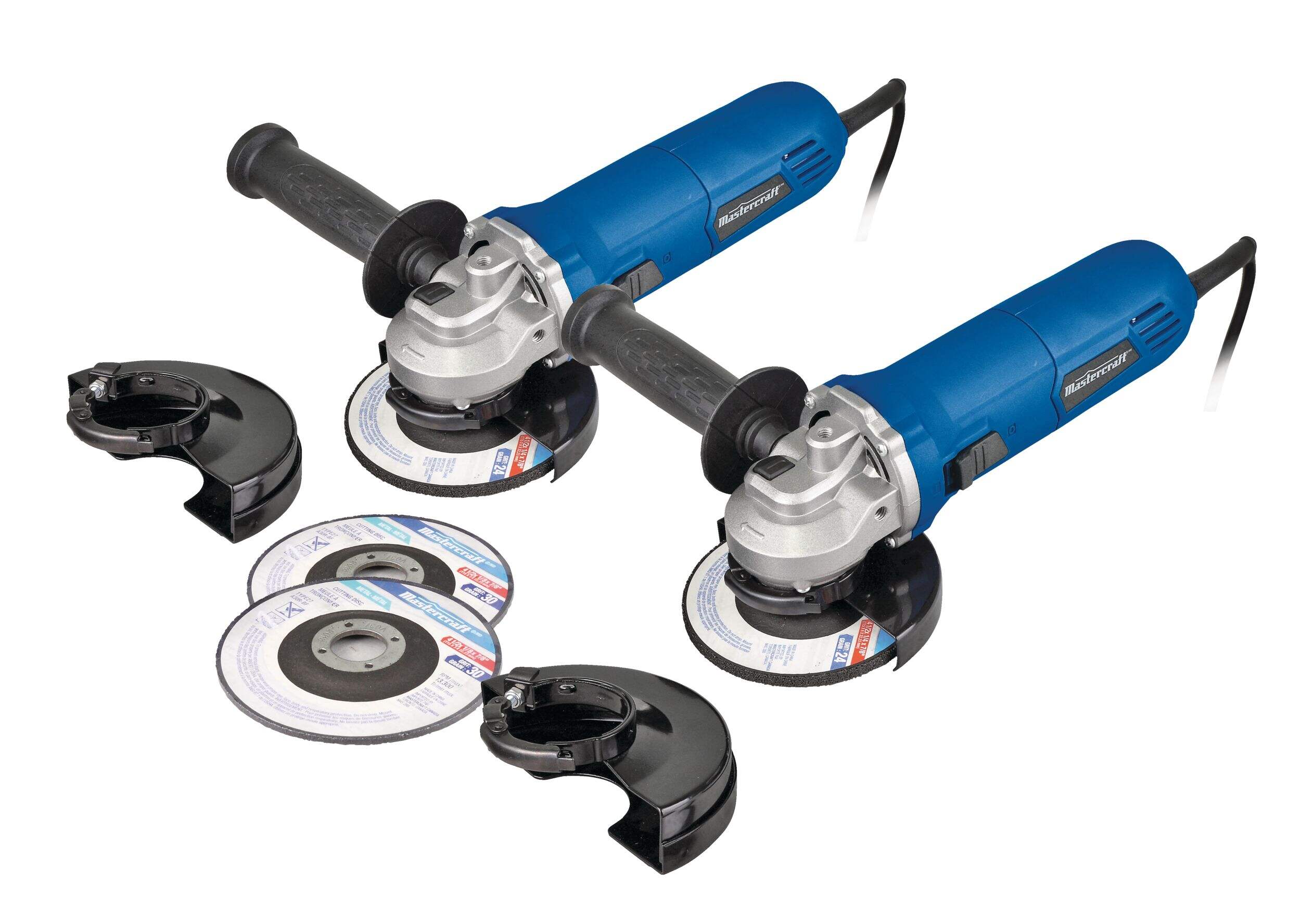 Mastercraft 6A Corded Angle Grinder with Auxiliary Handle, CutOff Disc