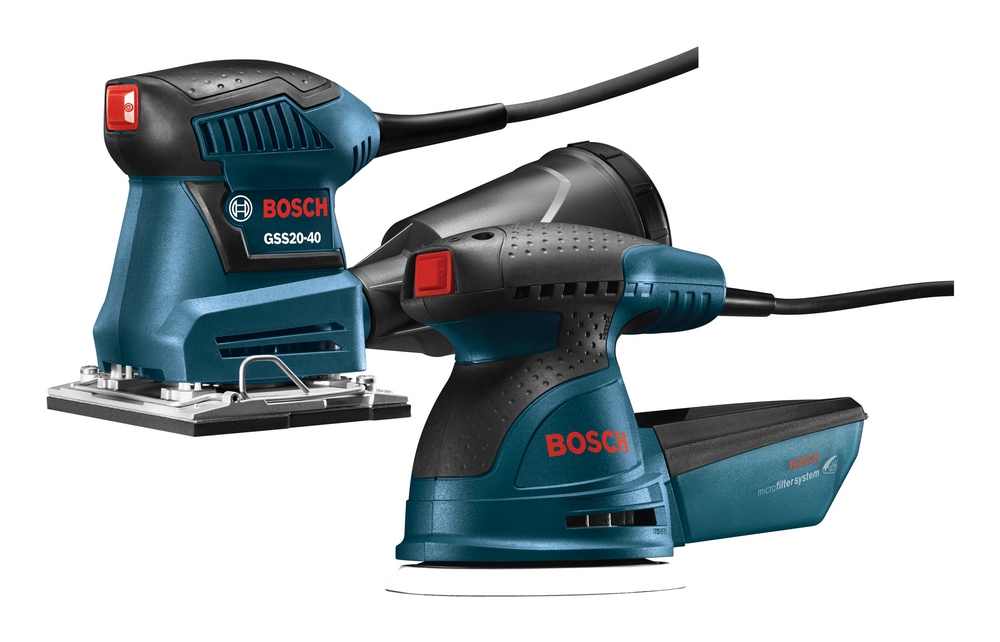 Bosch 2A Corded SingleSpeed 2A 1/4in Sheet Sander & 2.5A 5in Random