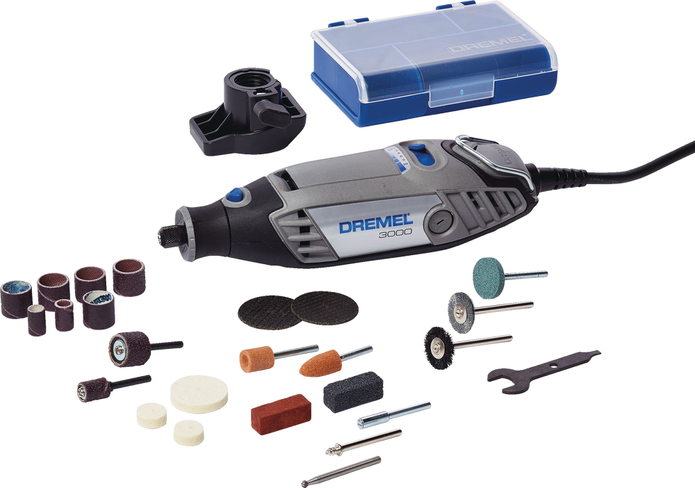 Dremel 3000 124 12a Variable Speed Rotary Tool Kit With Attachments And Accessory Bits 130 Pc 7302