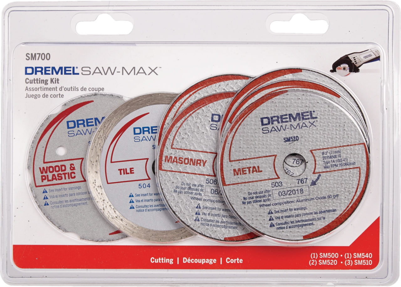 Dremel SM20 03B Saw Max 6A Compact Circular Saw Kit with Assorted Wheel Blades 3 in
