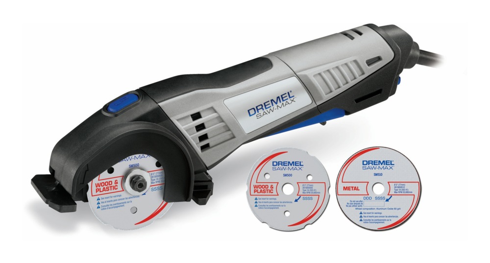 Dremel SM2003B SawMax 6A Compact Circular Saw Kit with Assorted Wheel Blades, 3in Canadian Tire