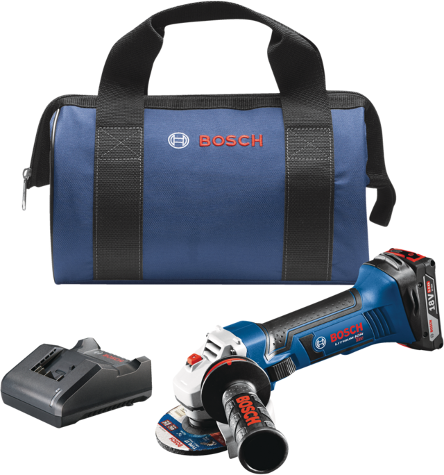 Bosch GWS18V45B12 18V Lithium Ion Cordless Angle Grinder Kit with
