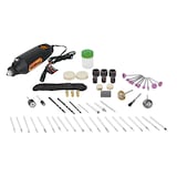 Hurricane 0.7A Corded Rotary Tool Kit with Sanders, Drill Bits, Collets & Mandrels, 80-pc Composite_or_Mixed