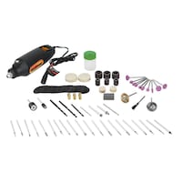 Hurricane 0.7A Corded Rotary Tool Kit with Sanders, Drill Bits, Collets & Mandrels, 80-pc Composite_or_Mixed