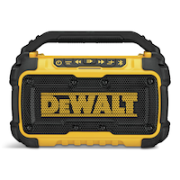 DEWALT DCR010B 12V/20V MAX Bluetooth Jobsite Speaker with AUX-In, USB Charging Port & AC Cord Front_Flat