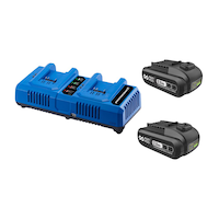 Mastercraft 20V Dual Port Charger with PWR POD 2Ah Batteries