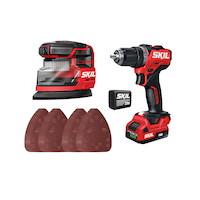 SKIL PWR CORE 12™ Brushless 12V Compact Drill Driver & Detail Sander Combo Kit, CB8436A-10 Front_Angled_Left