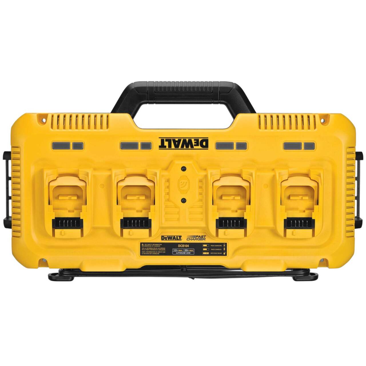 DEWALT DCB104 12V/20V MAX 4-Port Simultaneous Fast Charger