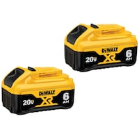 Bloc-piles DEWALT DCB206 20V MAX XR 6 Ah, paq. 2 Front_Three_Fourths_Angled_Right
