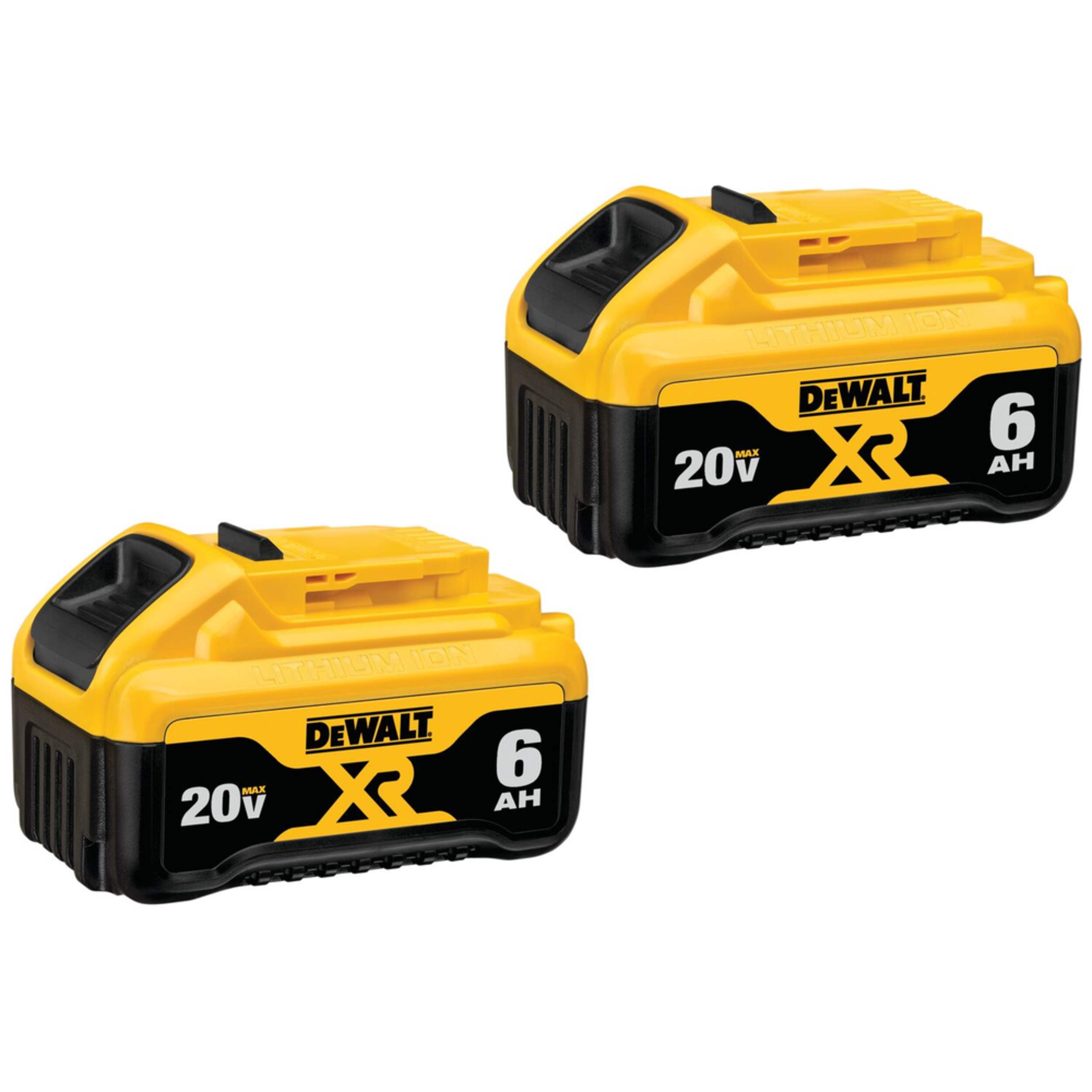 Bloc-piles DEWALT DCB206 20V MAX XR 6 Ah, paq. 2 Front_Three_Fourths_Angled_Right