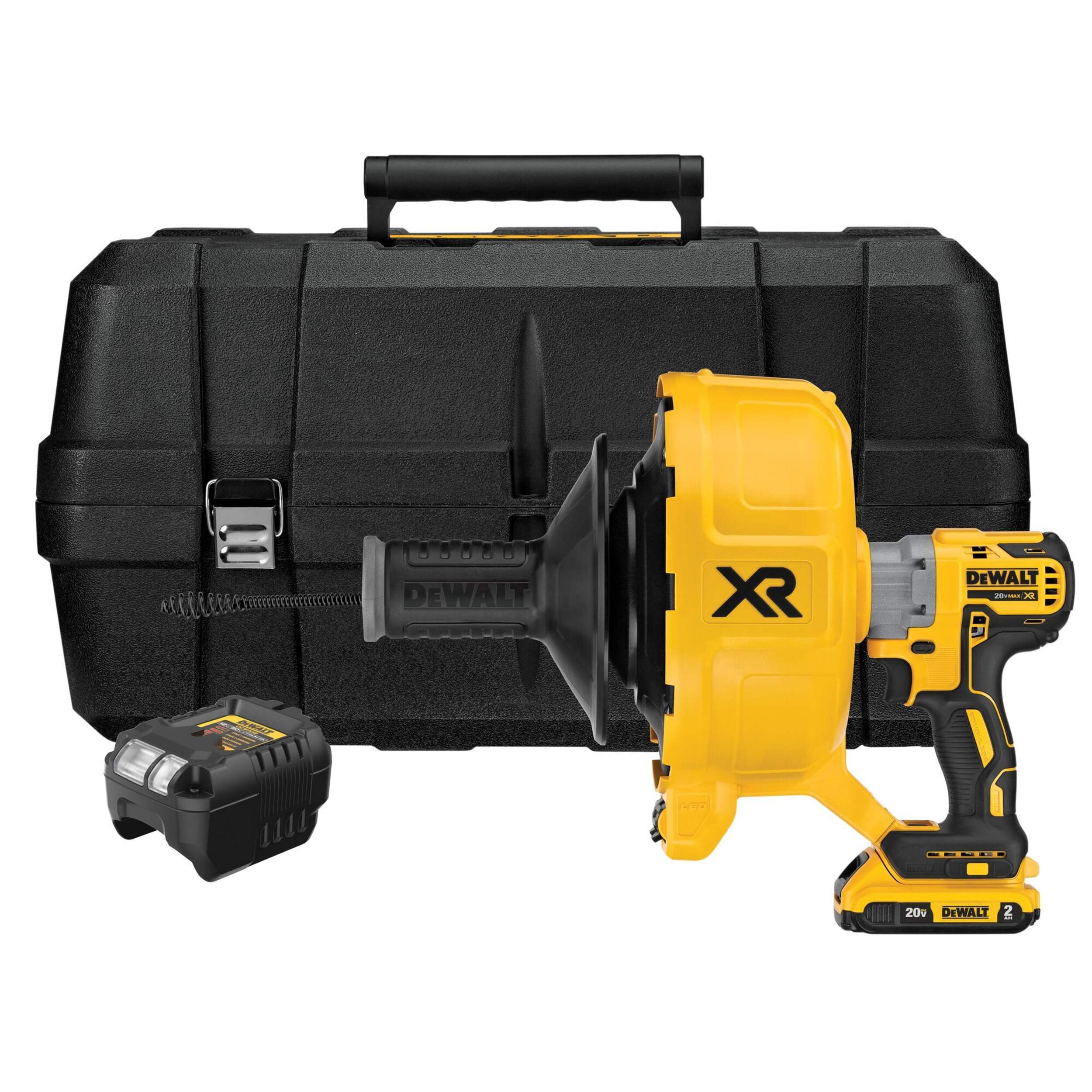 DEWALT DCD200D1 20V Max Brushless Drain Snake with 2.0Ah MAX Battery & Kit Box Composite_or_Mixed