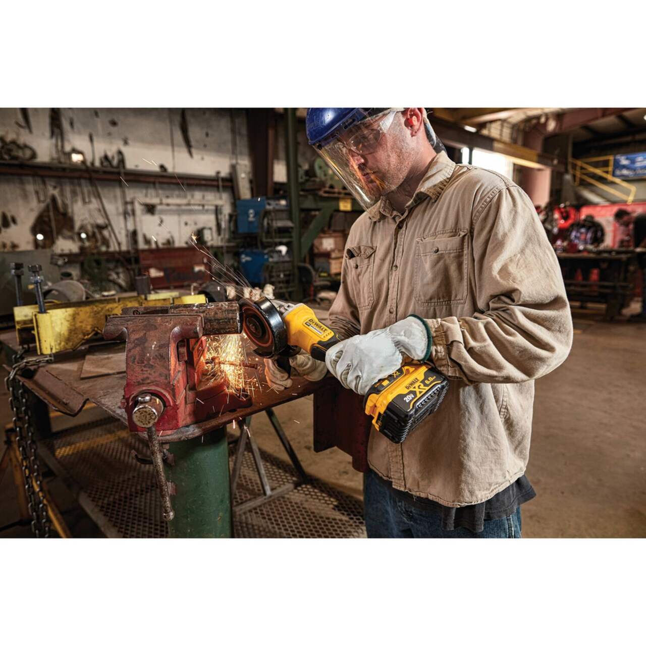 DEWALT DCG413R2 20V XR 4 1 2 in Cordless Brushless Grinder with 20V MAX 6.0Ah Batteries Bag Canadian Tire