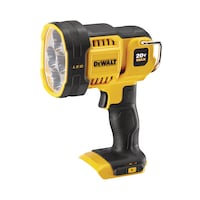 DEWALT DCL043 Jobsite LED Spotlight Front_Three_Fourths_Angled_Left