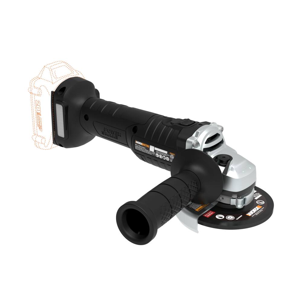 WORX NITRO 20V Brushless Angle Grinder, 1/2-in (Tool Only) Canadian Tire