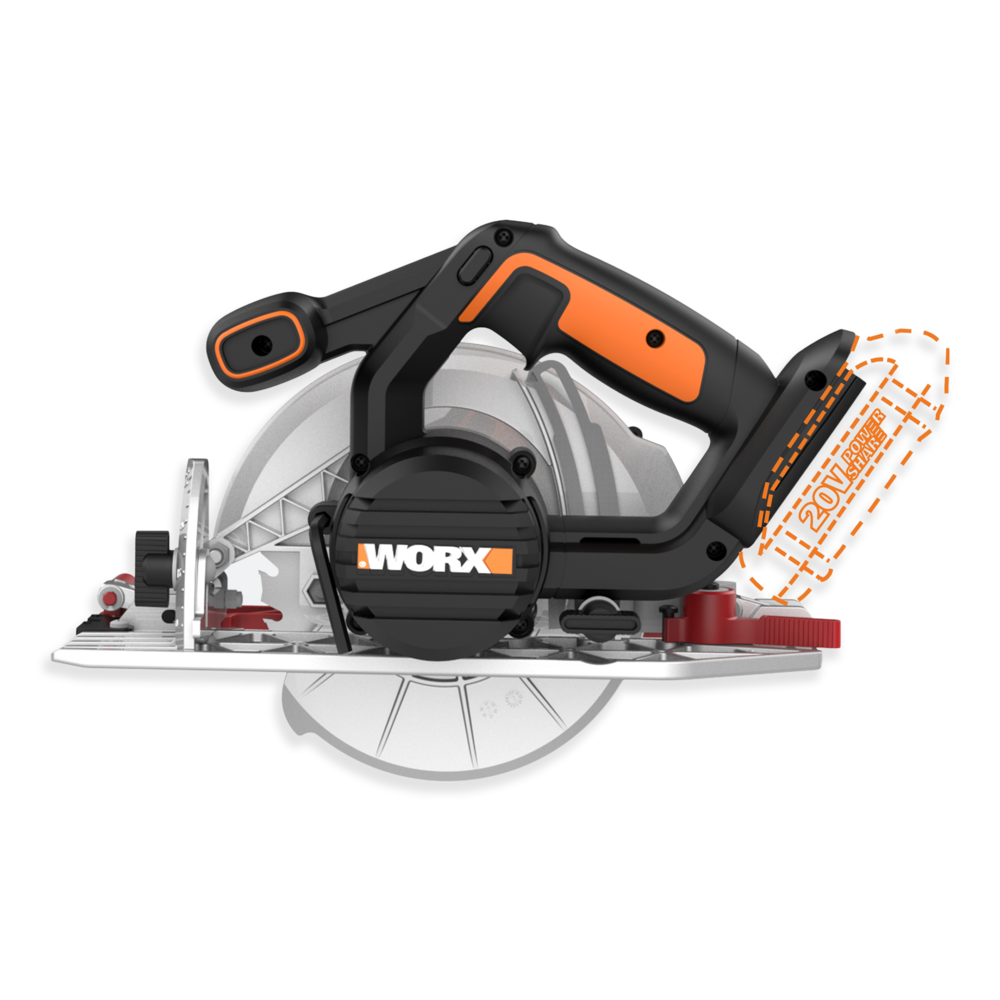 WORX 20V ExacTrack Circular Saw, 6-1/2-in (Tool Only) Canadian Tire