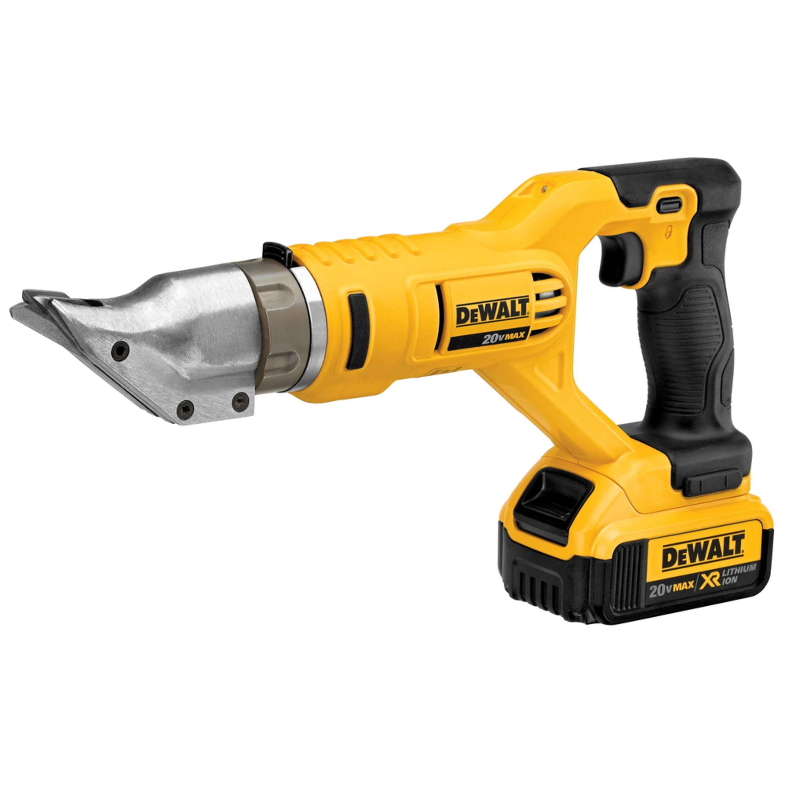 DEWALT DCS491M2 20V MAX 18 Gauge Swivel Head Shear Kit, 4.0Ah Front_Angled_Left