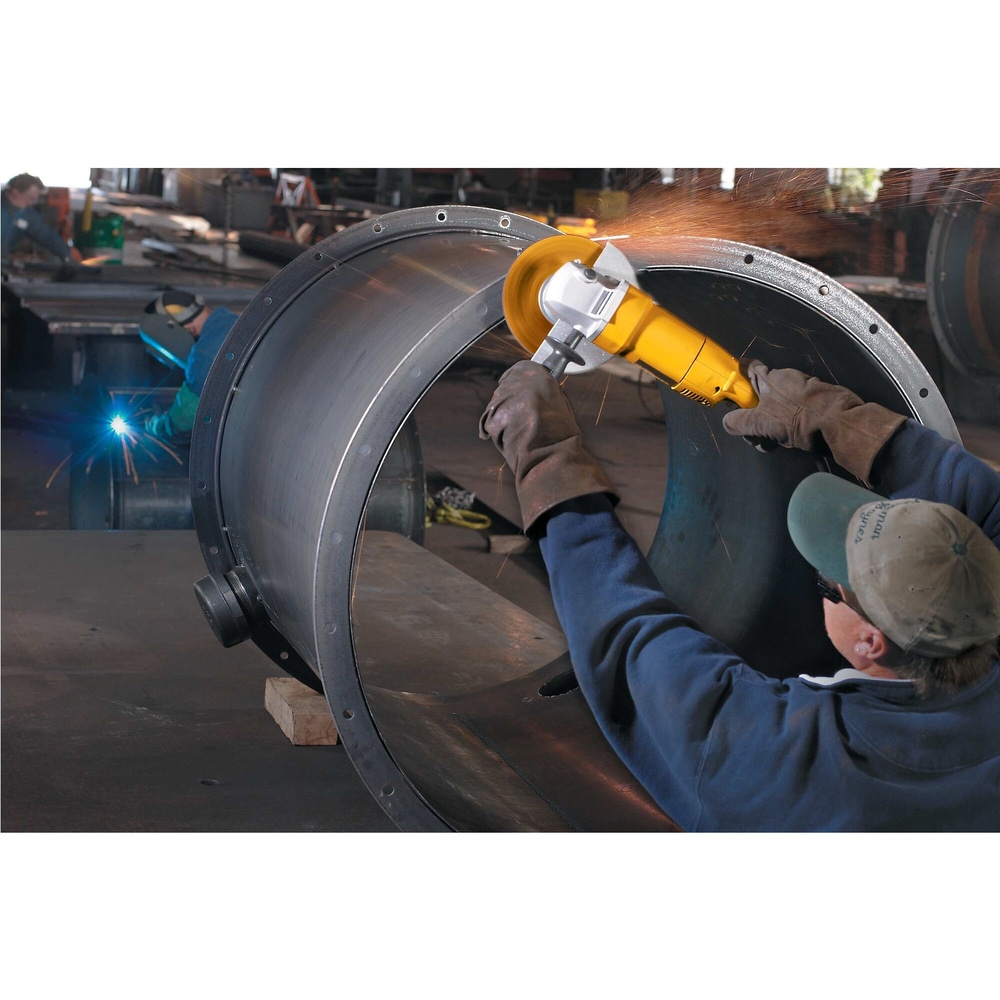 DEWALT DW840 13 Amp 7-in Medium Angle Grinder, No Lock On Switch Overhead_Flat
