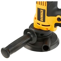 DEWALT DWE6401DS Variable Speed Disc Sander with Dust Shroud, 5-in Front_Three_Fourths_Angled_Left