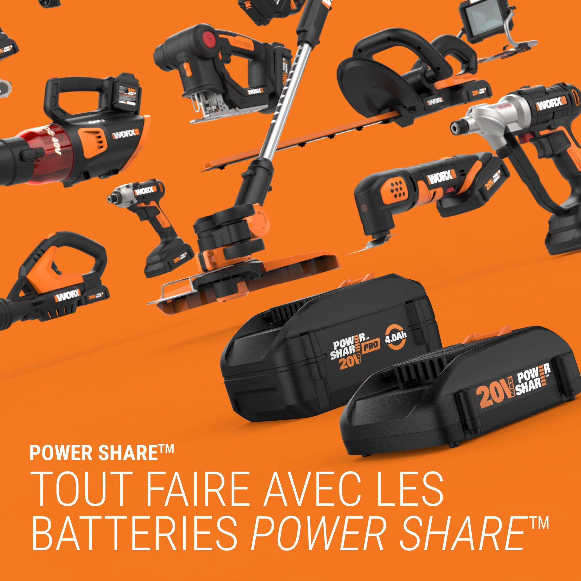 WORX WG186.9 Nitro 40V Power Share Cordless Attachment Capable