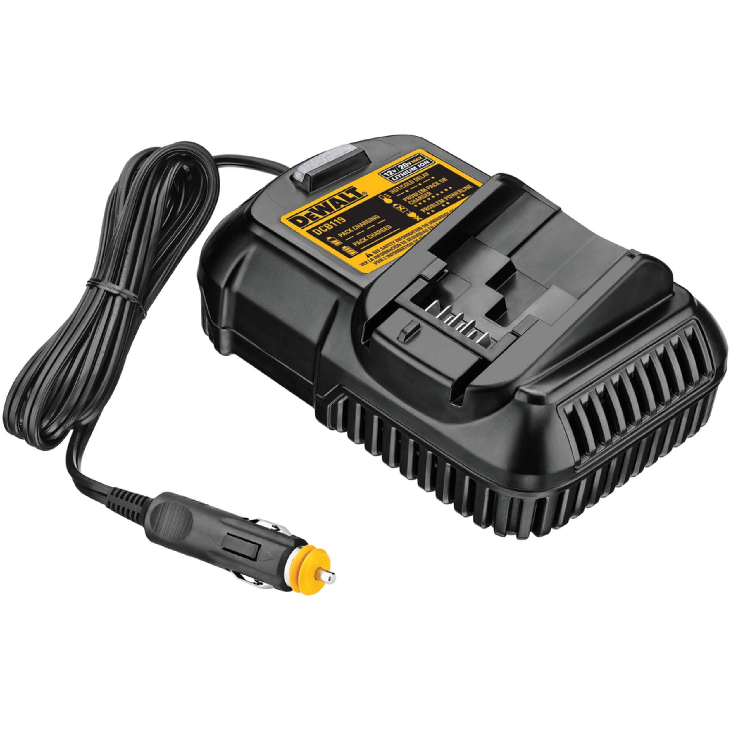 DEWALT DCB119 12V/20V MAX Li-Ion Vehicle Battery Charger Overhead_Plunge