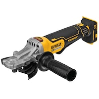 DEWALT DCG413FB 20V MAX XR 5-in Flathead Paddle Switch Small Angle Grinder Front_Three_Fourths_Angled_Left