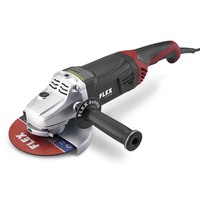 FLEX L 21-8 180 15A Large Angle Grinder with Trigger Lock - On Switch, SoftVib Handgrip, Type 27 Grinding Guard, 7-in Front_Three_Fourths_Angled_Left