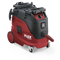 FLEX VCE 33 L AC HEPA Wet Dry Vacuum Cleaner with 13-ft Anti-Static Suction Hose, 9-Gallon Front_Three_Fourths_Angled_Right