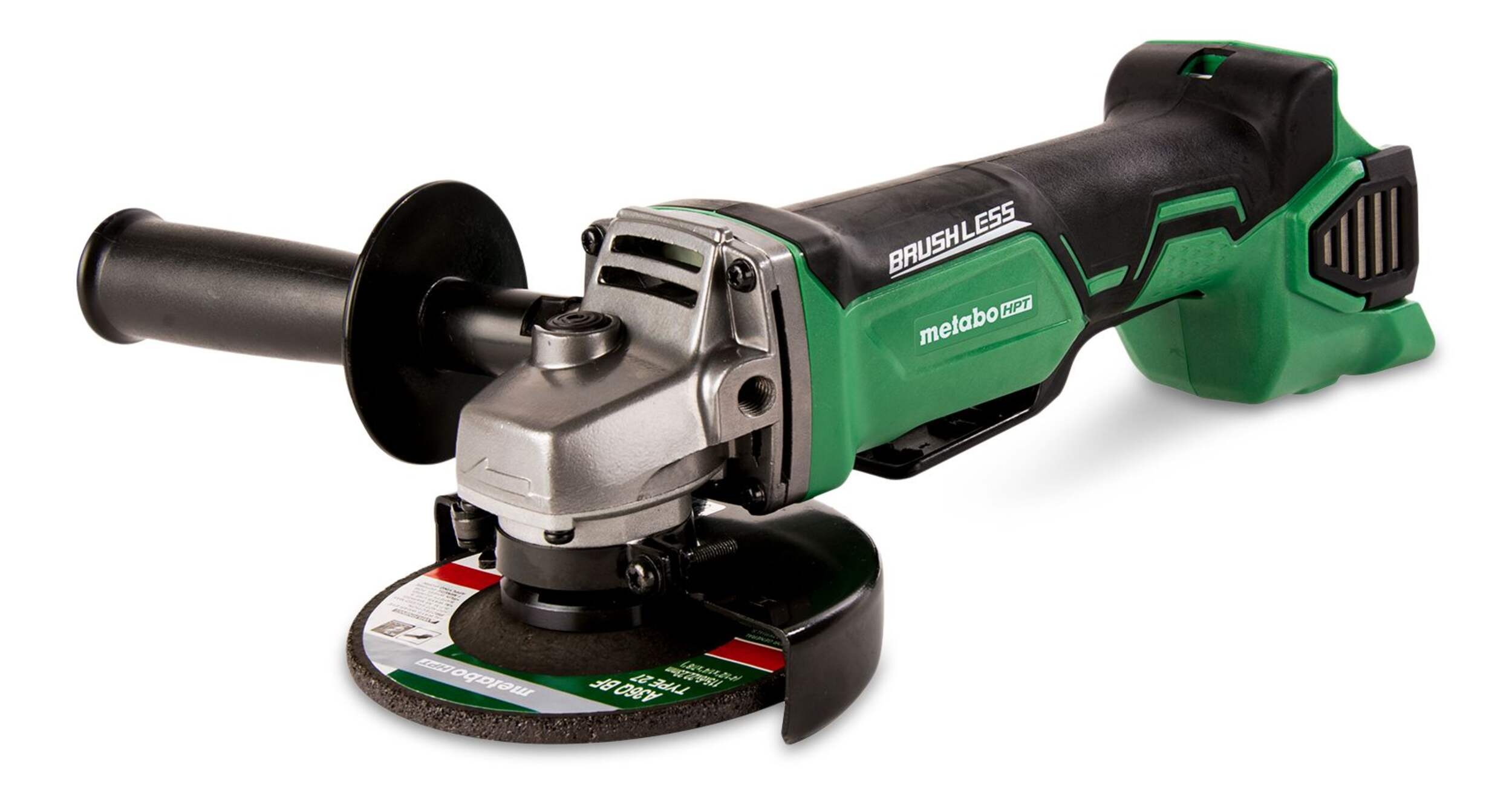 Metabo HPT 18V Li-Ion Brushless Grinder Front_Three_Fourths_Angled_Left