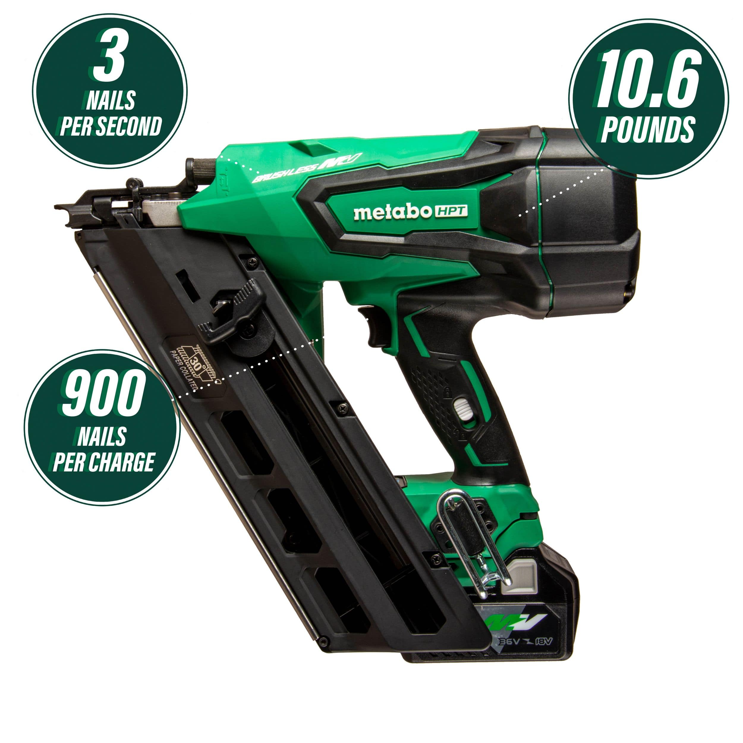 Metabo 3-1/2-in Cordless Framing Nailer