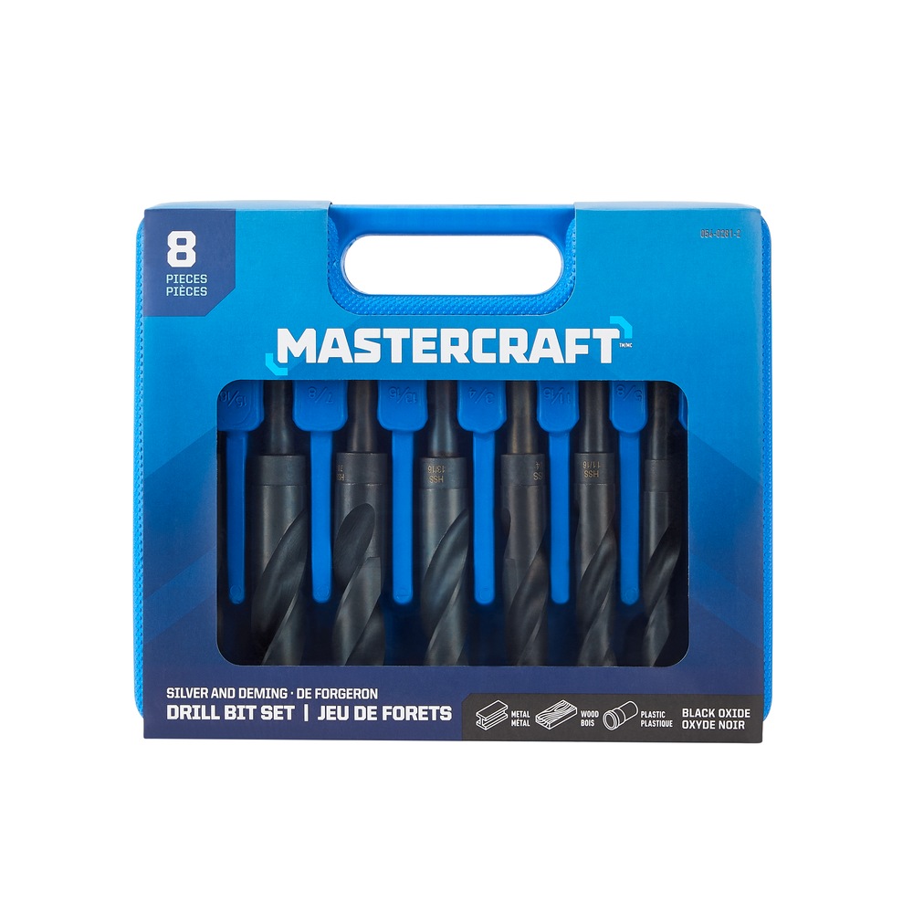 Mastercraft Silver & Deming Black Oxide Drill Bit Set for Wood, Metal
